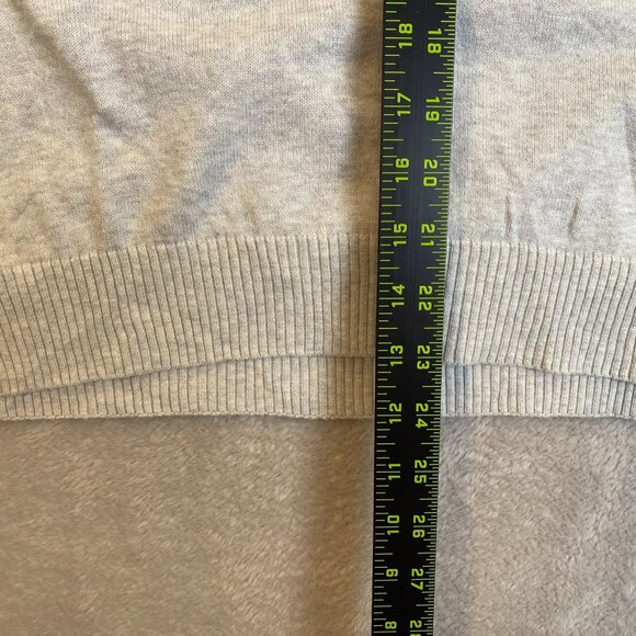 Tommy Hilfiger Mens Sweater Large V-Neck Preppy Old Money Gray Pullover Casual - Picture 5 of 6